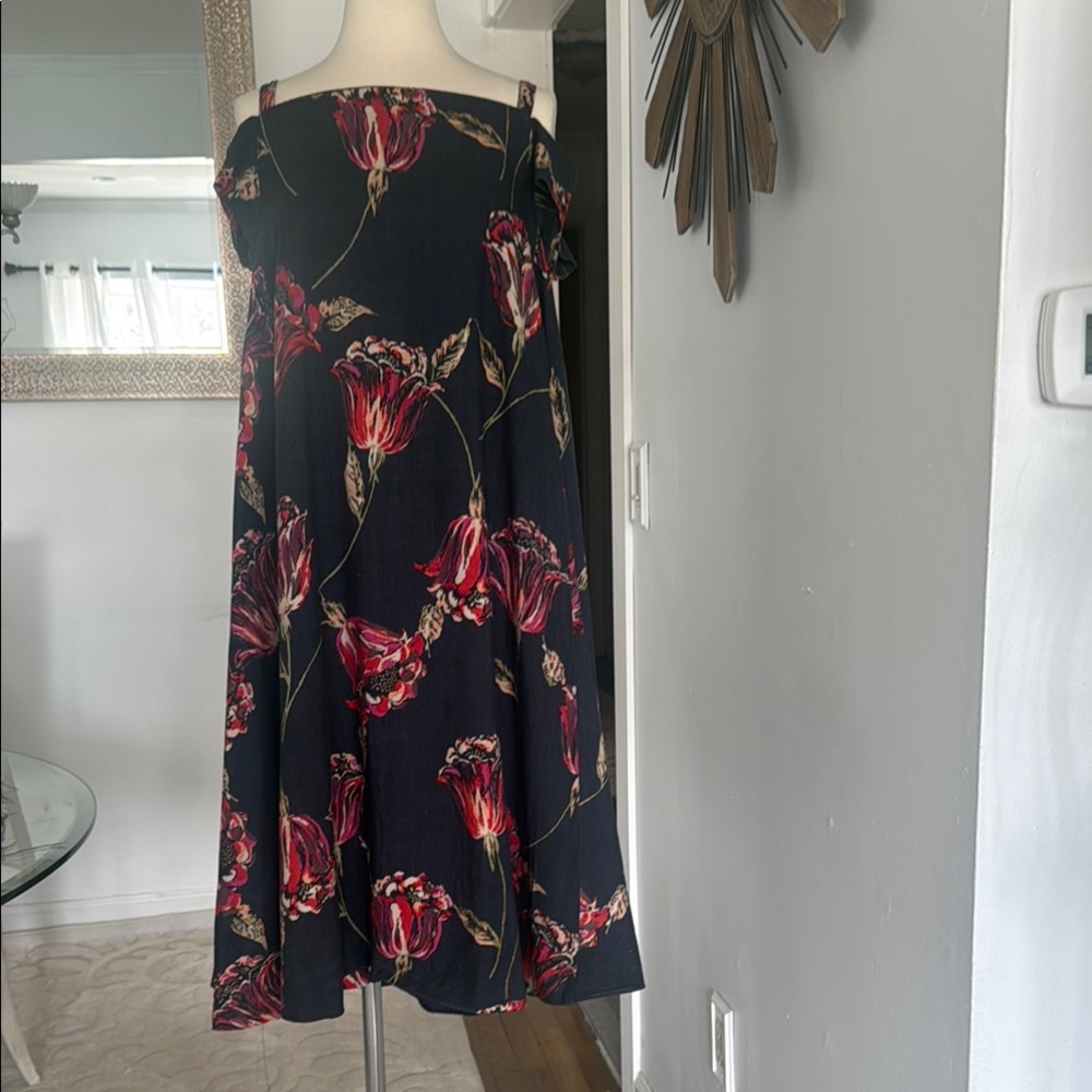 Dries Van Noten Red Off-Shoulder Midi Sundress